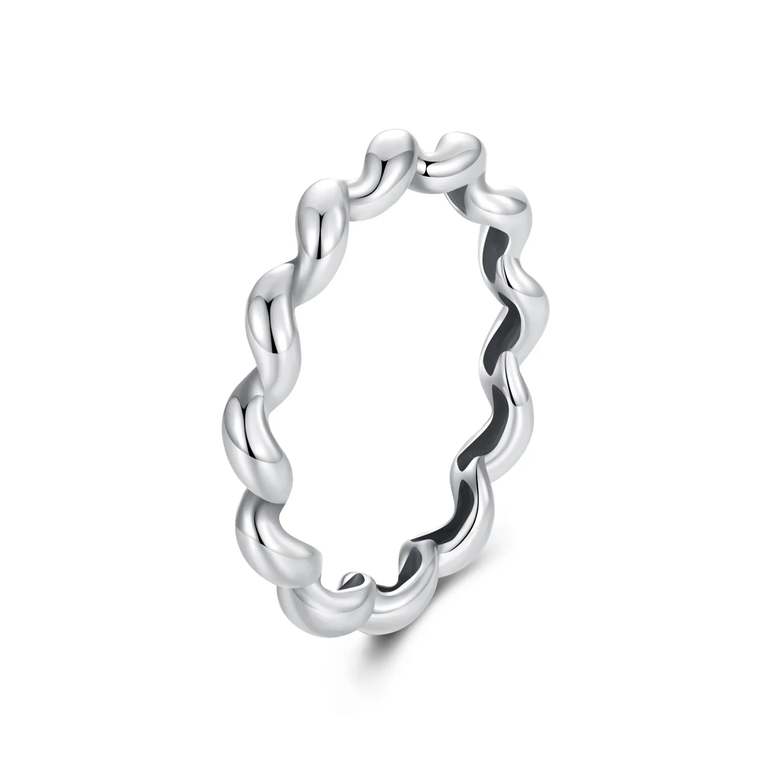 pierścionek metalowy w stylu pandora twisted scr1047