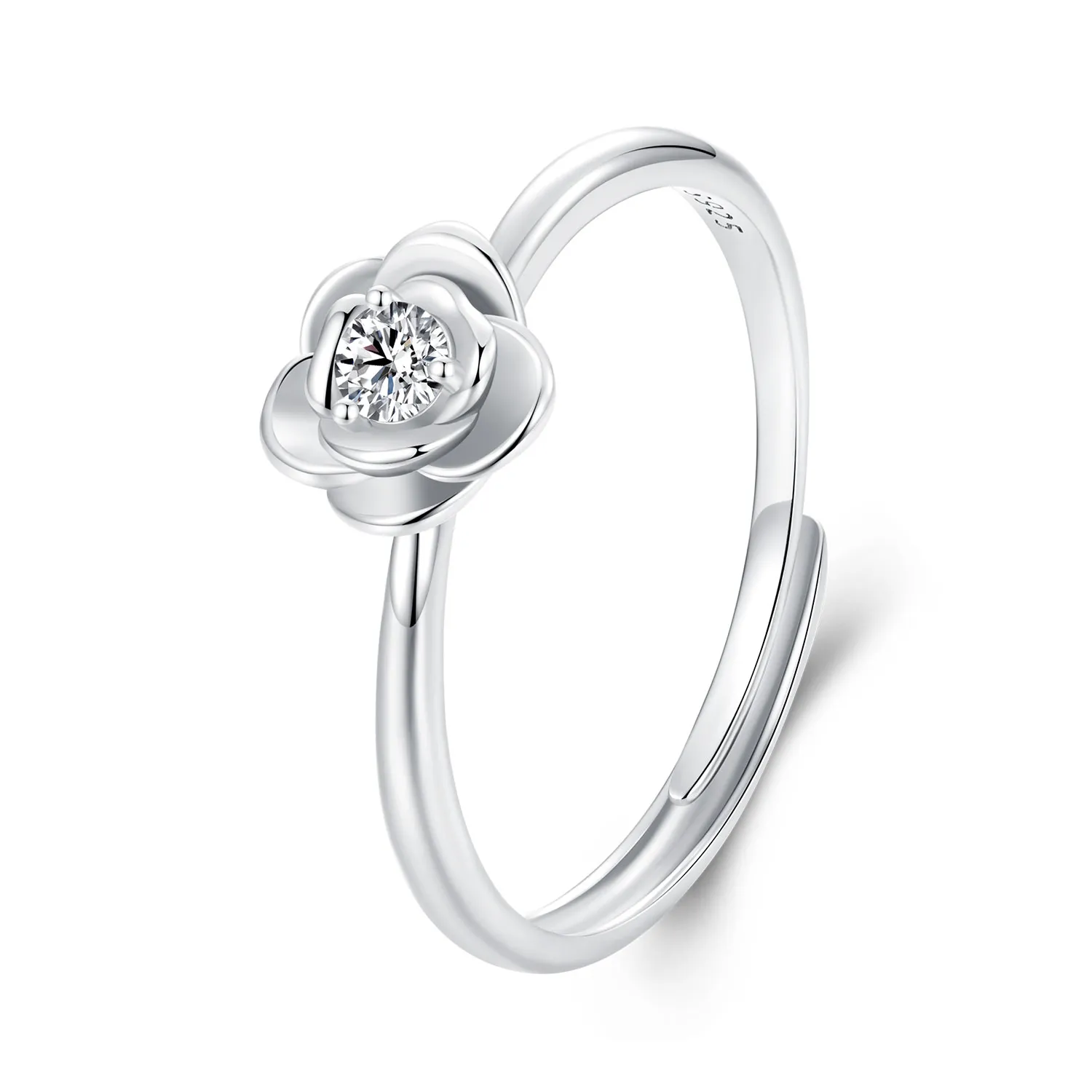 pierścionek pandora style 01ct moissanite rose z jednym certyfikatem msr054 e