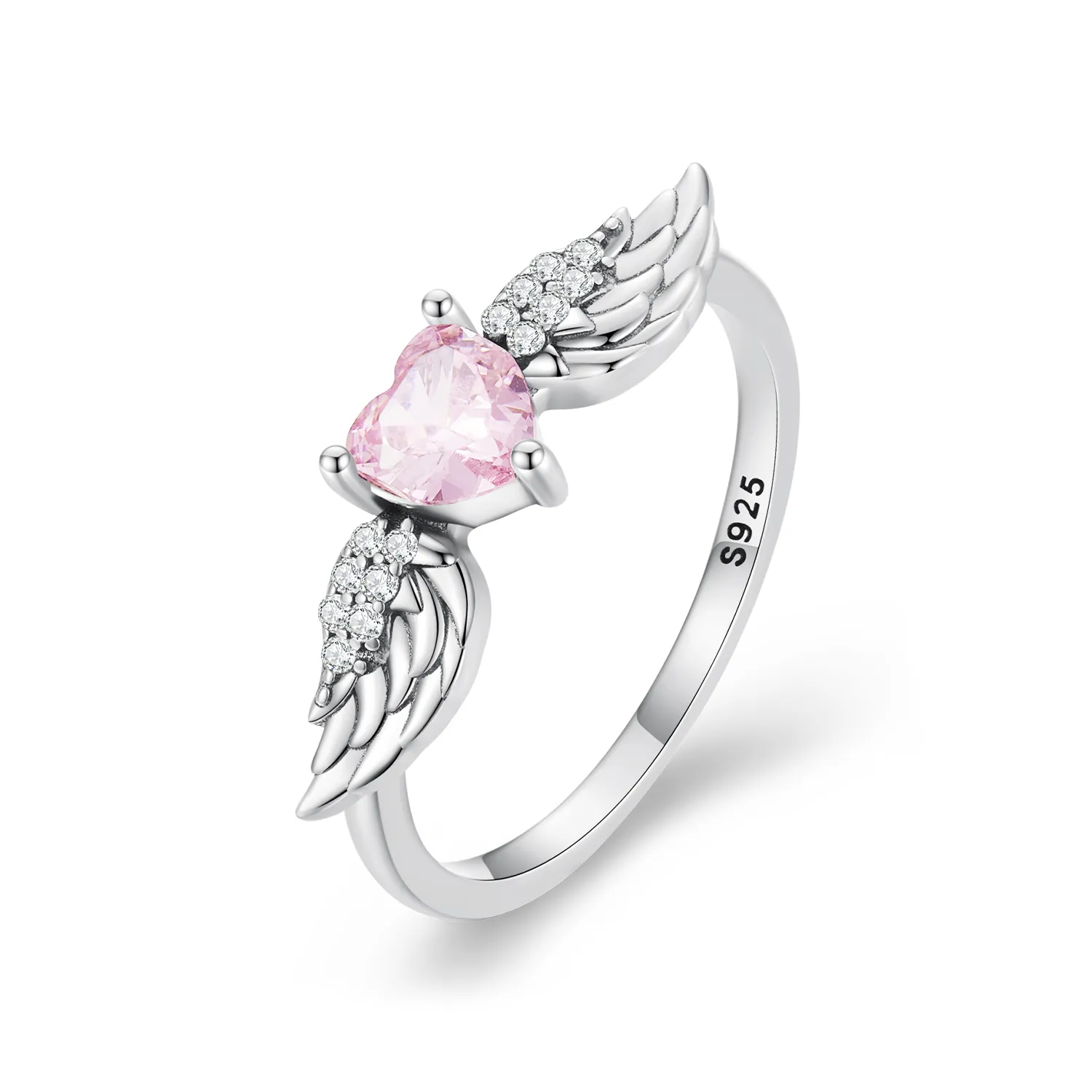 pierścionek pandora style heart wings scr874