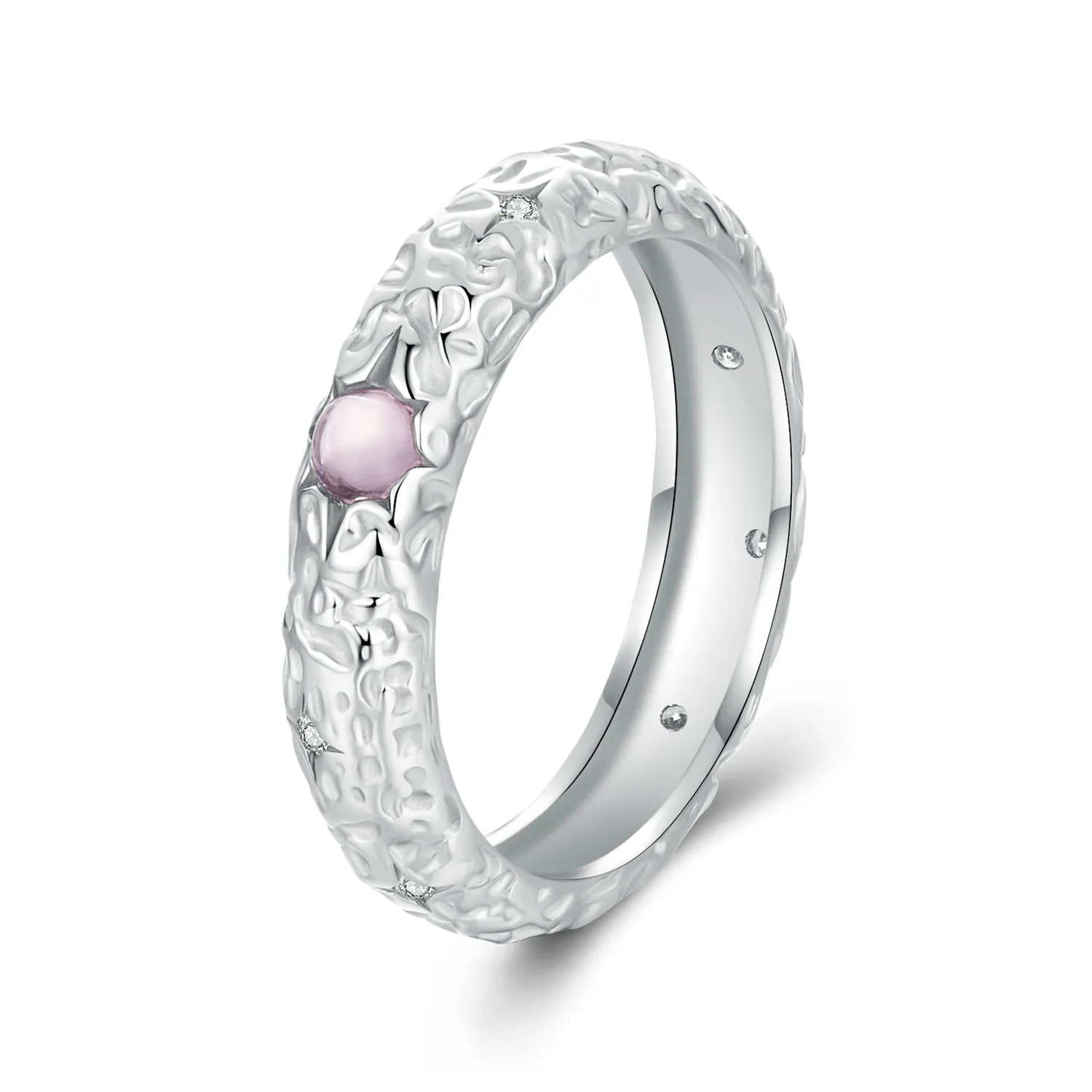 pierścionek pandora style textured wide bsr604