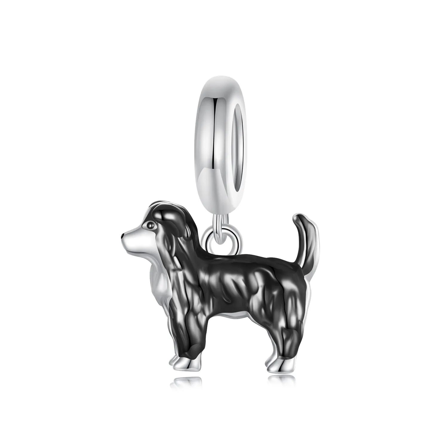 wisiorek w stylu pandora border collie scc2836