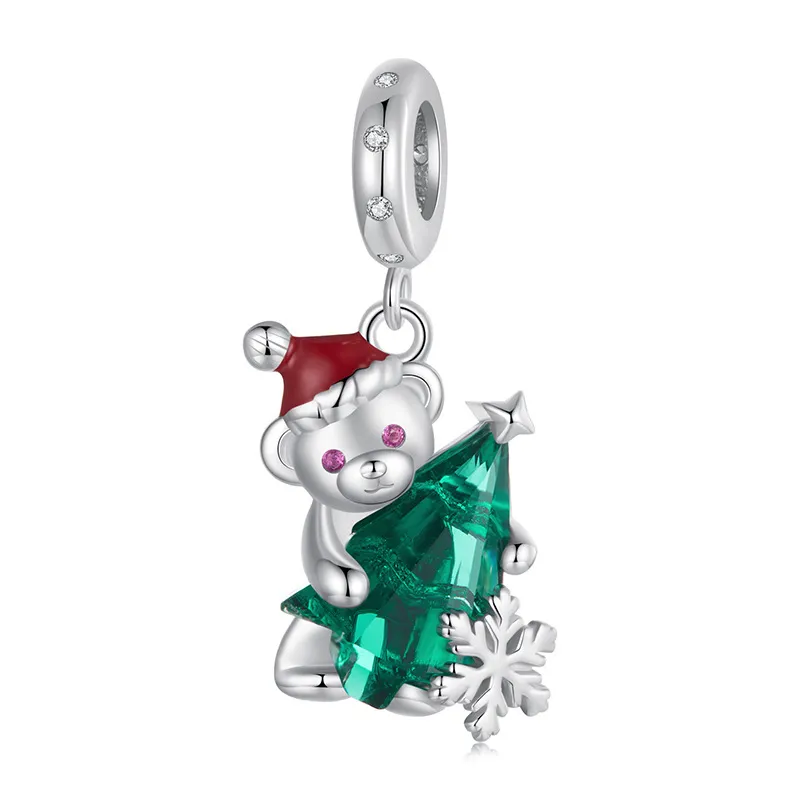 zawieszka pandora style christmas bear bsc1065
