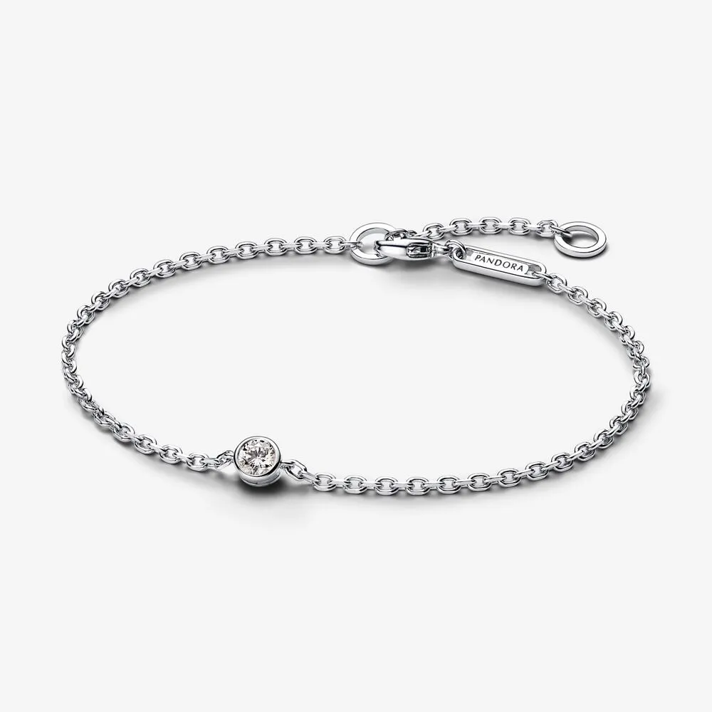 bransoletka pandora era lab grown diamond bezel chain bracelet 015 karata srebro próby 925 592847c01