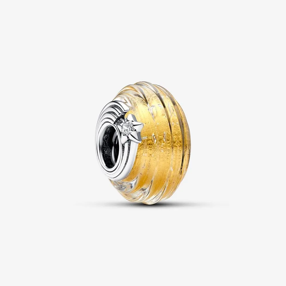 charms pandora spadająca gwiazda ze żłobionego szkła murano 792982c01