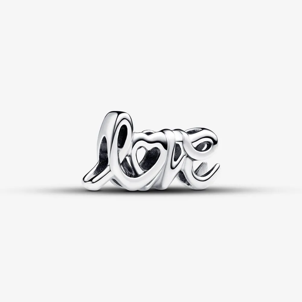 charms pandora w kształcie odręcznego napisu love 793055c00