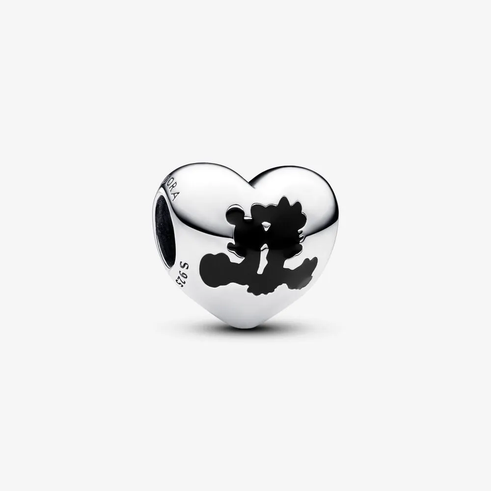 charms pandora w kształcie serca z wizerunkiem myszki miki i minnie 793092c01