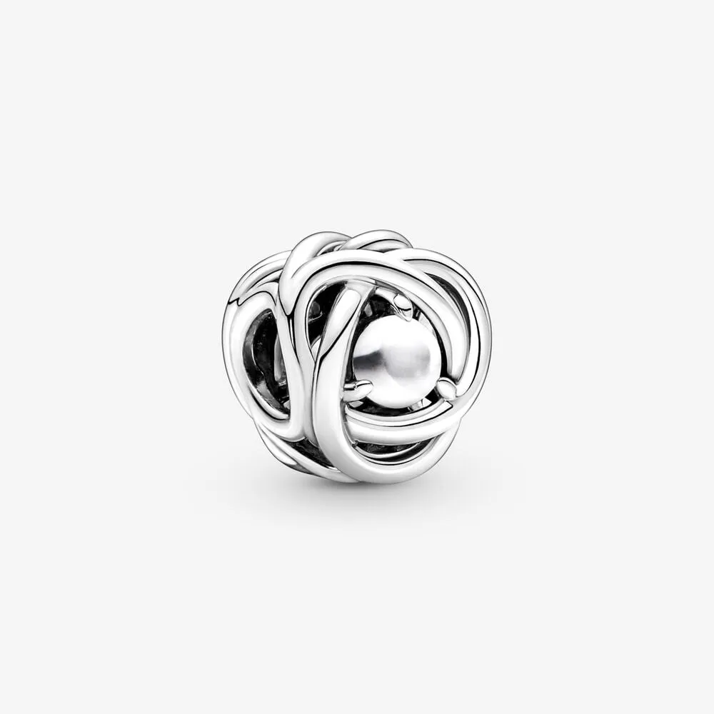 czerwiec charms pandora urodzinowy symbol wieczności z białą masą perłową 790064c04