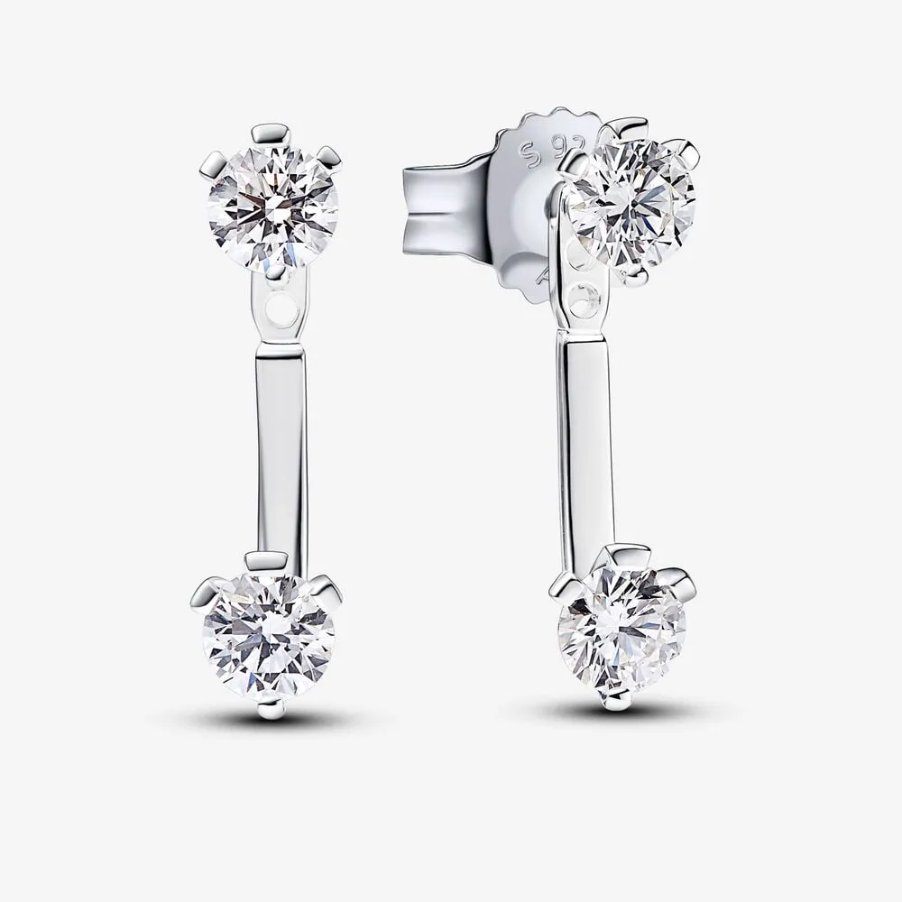 kolczyki pandora nova lab grown diamond stud drop jacket 100 karatowe srebro próby 925 292863c01