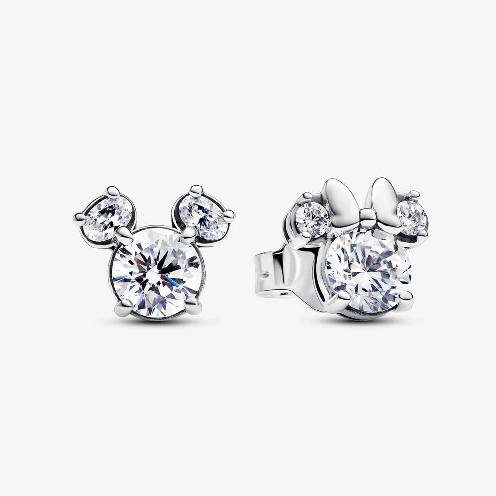 lśniące kolczyki sztyfty pandora disney z myszką miki i myszką minnie 293219c01