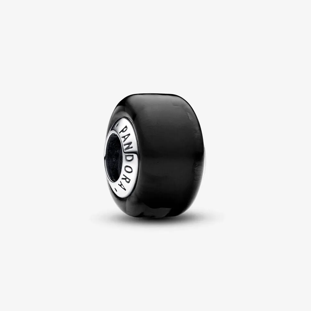 mały charms pandora z czarnego szkła murano 793117c00