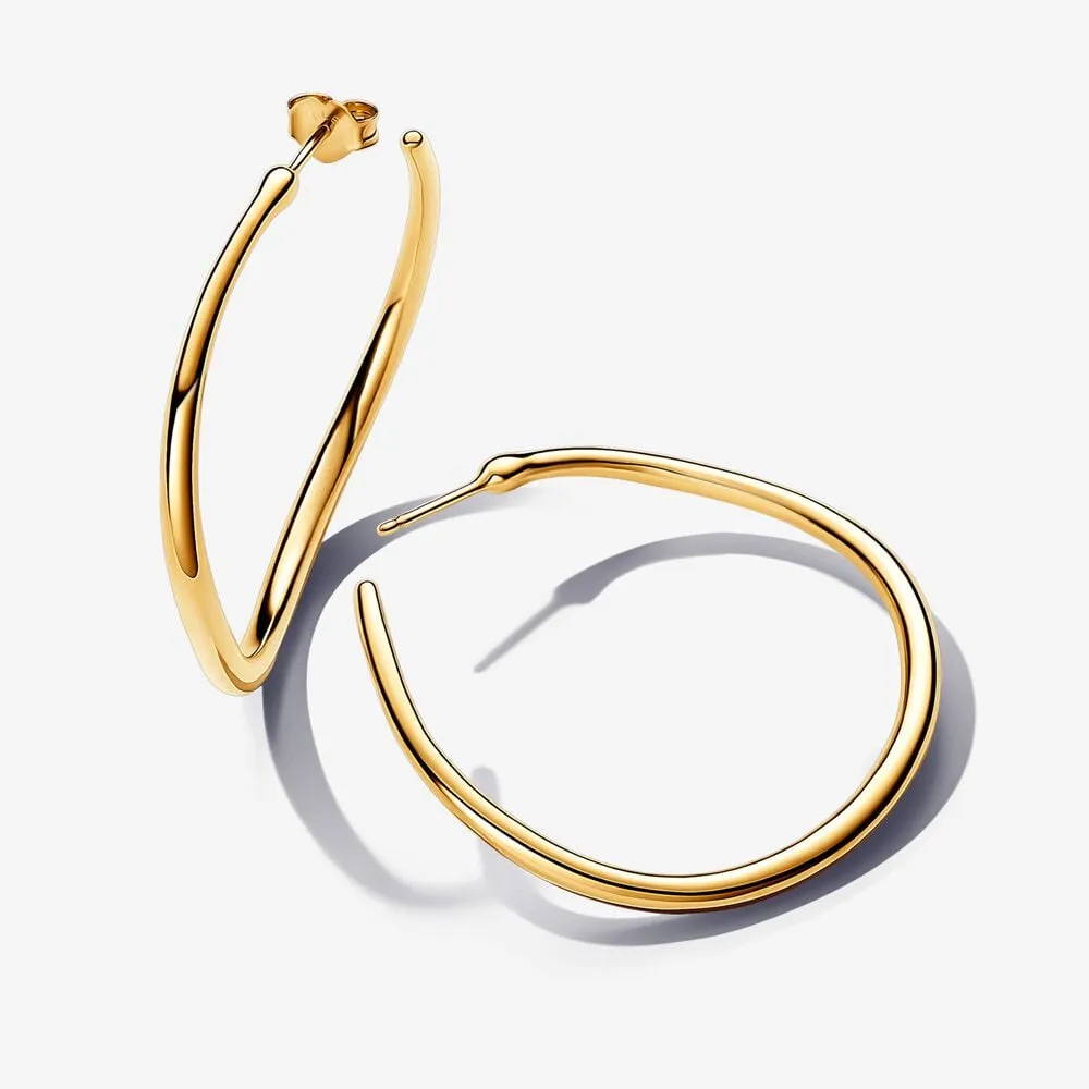 otwarte kolczyki obręcze pandora o rganicznym kształcie 42 mm 263299c00