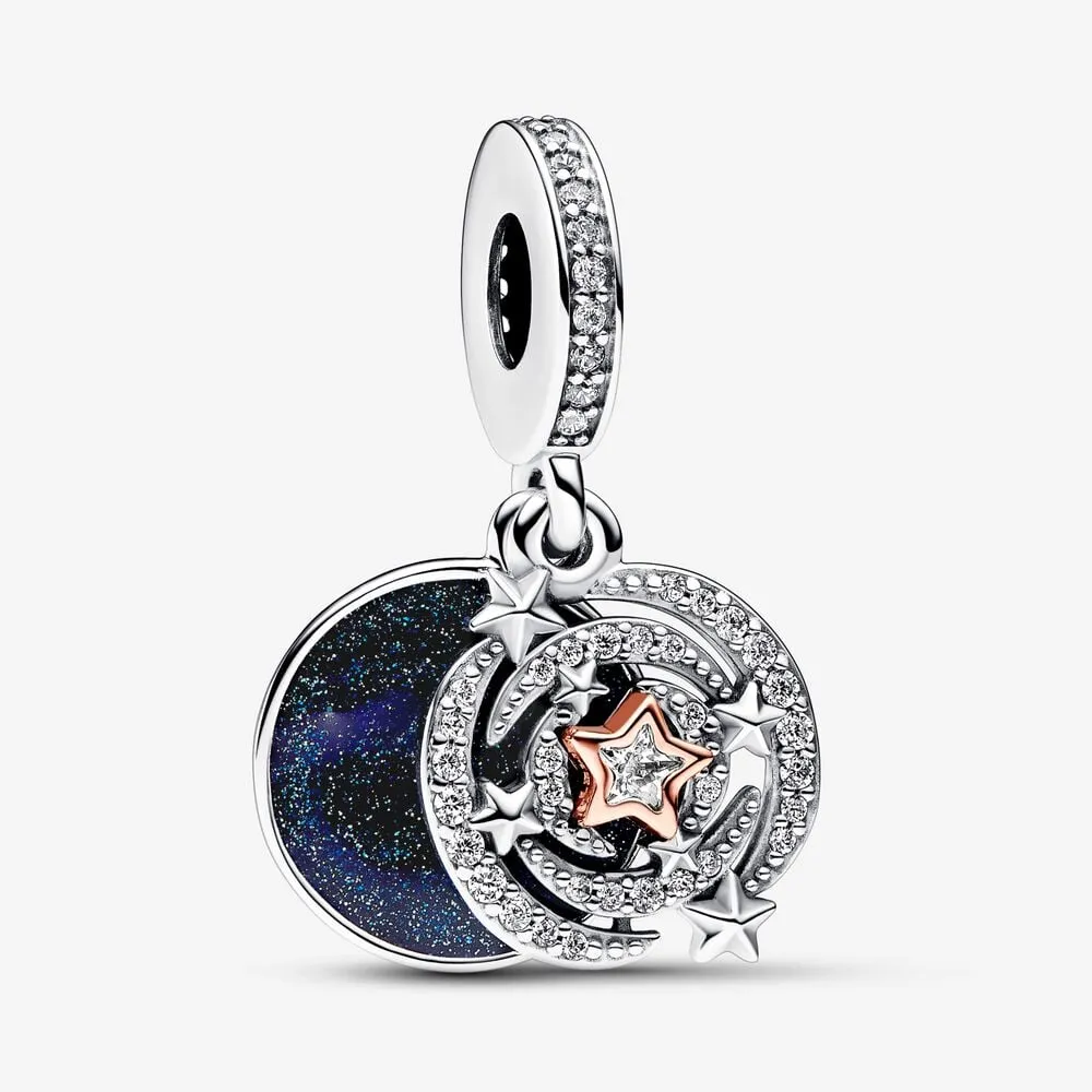 srebrno złoty charms zawieszka pandora spadająca gwiazda 782975c01