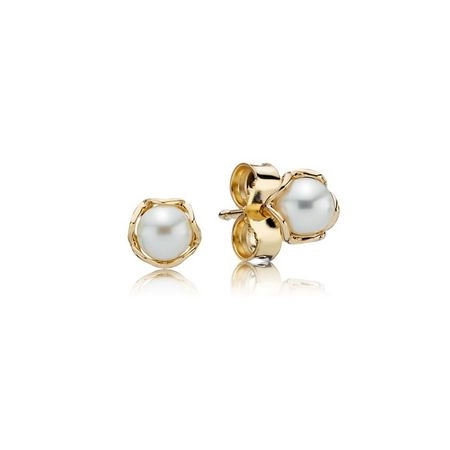 (zdjęcie do) Kolczyki z 14k złota, Hodowana elegancja - PANDORA