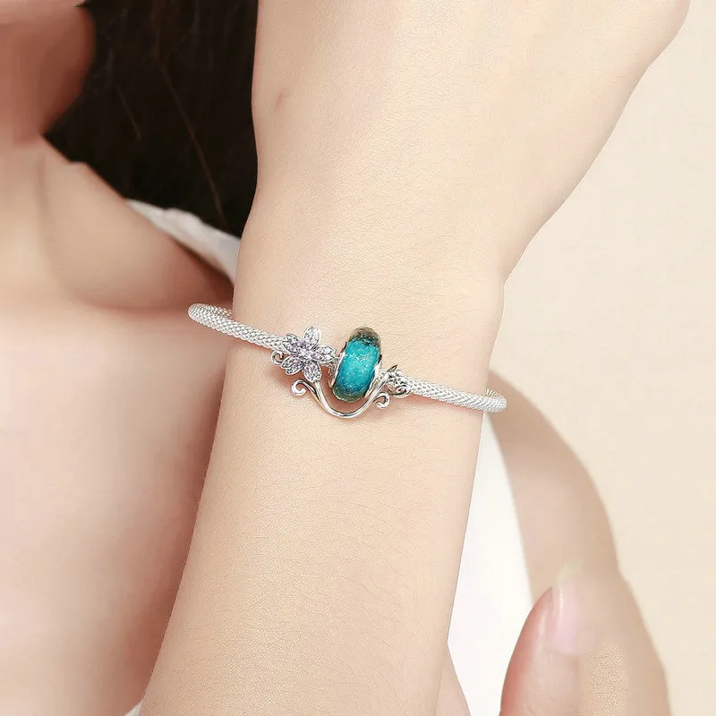 (zdjęcie do) Bransoletka Bangle Typu Pandora Sakura - SCB822 - Wyświetl 2