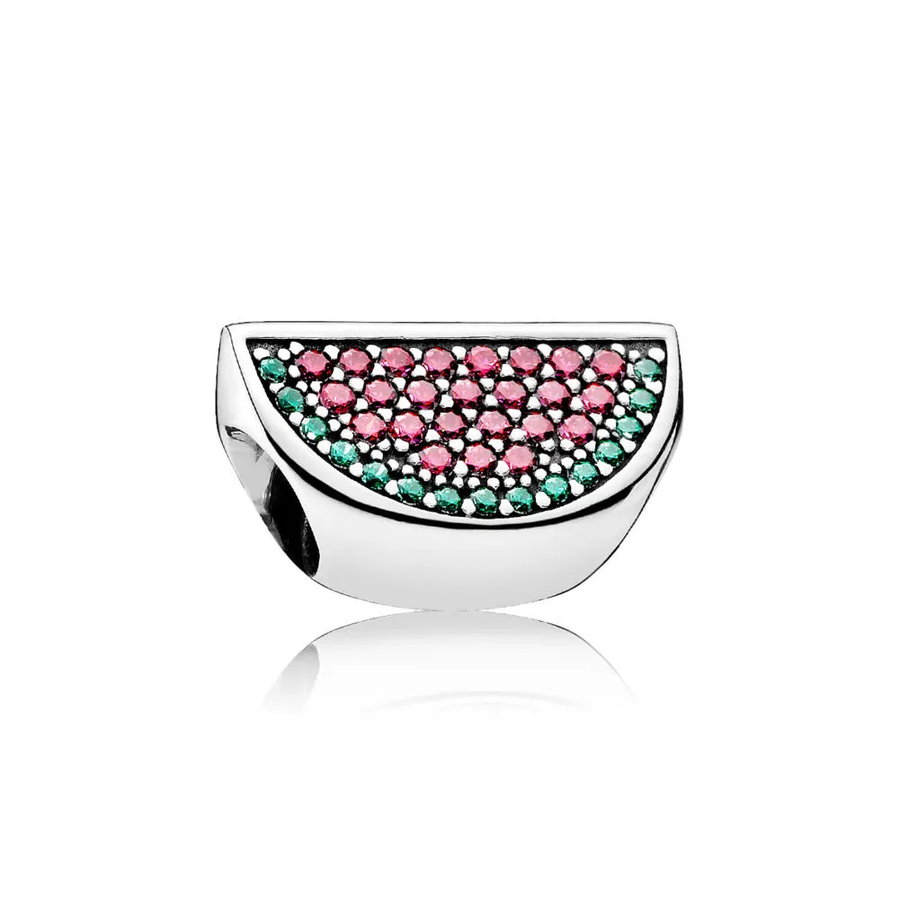Pavé Watermelon, Red & Green CZ - Pandora PL